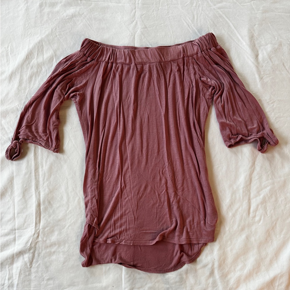Off-the-Shoulder Mauve Top